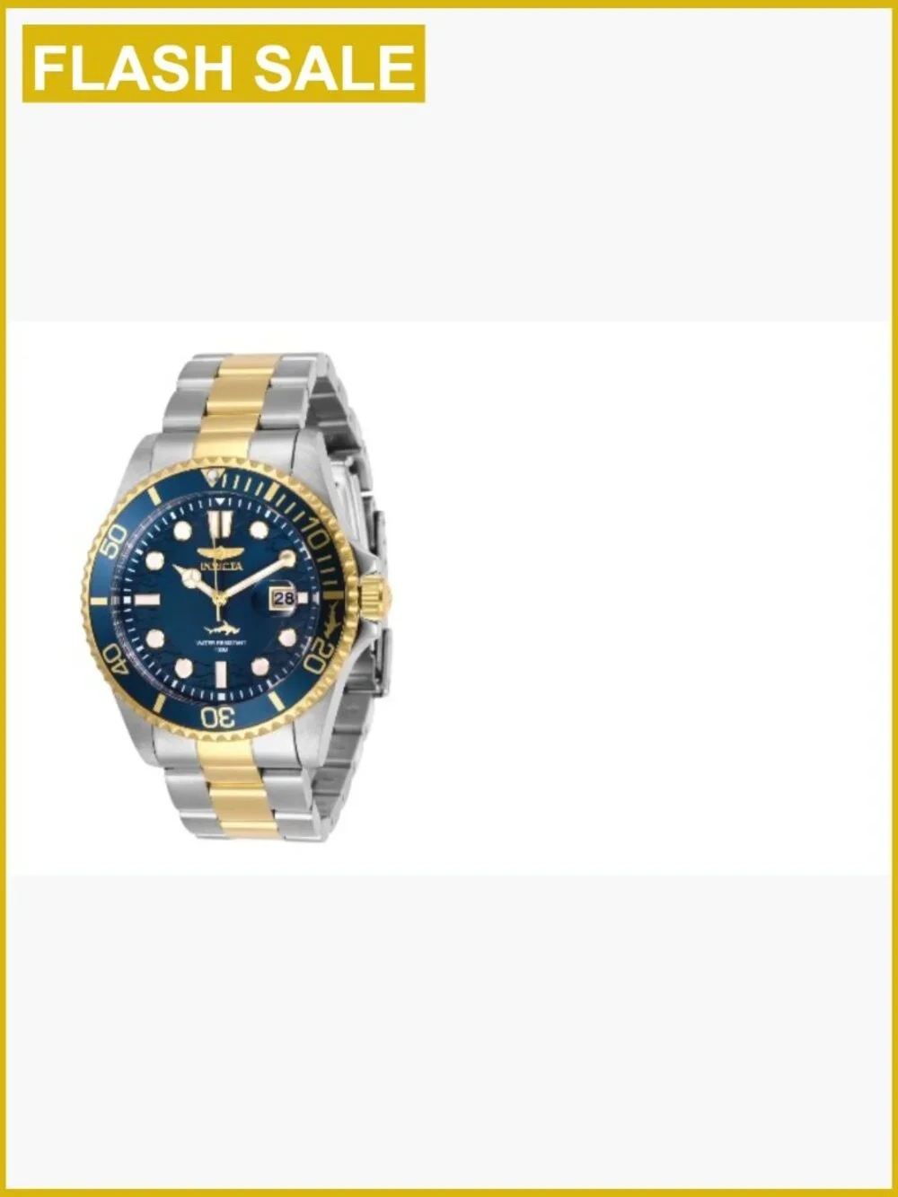 Men's Pro Diver Quartz Watch Stainless Steel 100m Water Resistant